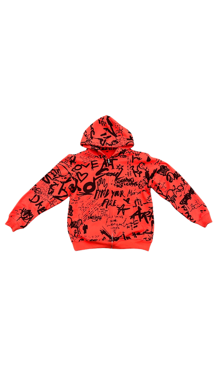 "graffiti" zip up